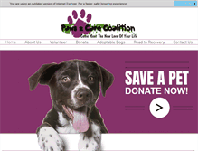 Tablet Screenshot of paws2carecoalition.org